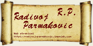 Radivoj Parmaković vizit kartica